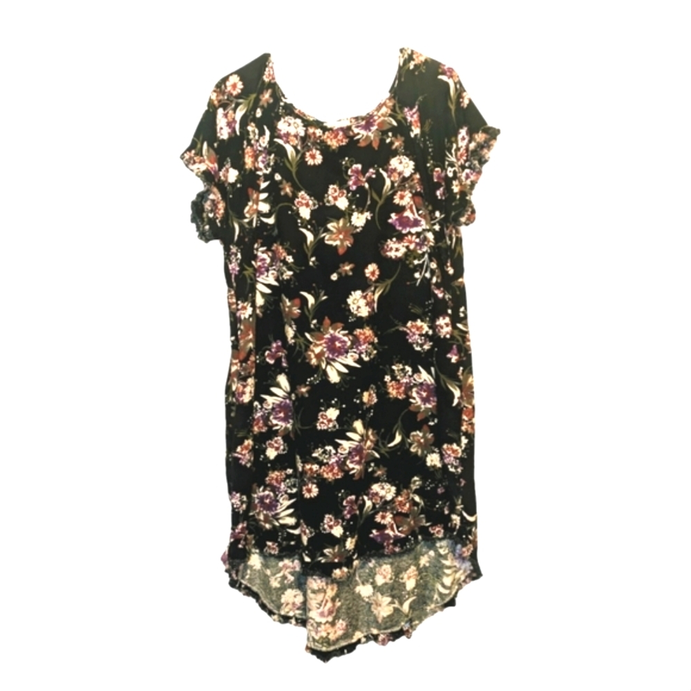 Umgee Hi Low Pocketed Tunic Dress XL